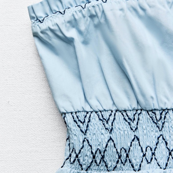 ZARA STRAPLESS POPLIN TOP NWT - Picture 8 of 10